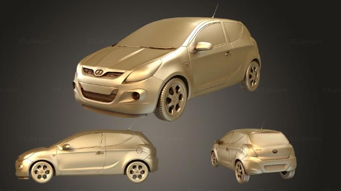 Автомобили и транспорт (Hyundai i20 2010, CARS_1933) 3D модель для ЧПУ станка